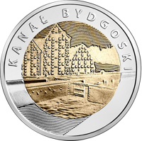 Poland coin 5 Złotych - Discover Poland – Bydgoszcz Canal (2015) reverse reverse of 5 Złotych - Discover Poland – Bydgoszcz Canal (2015) coin with Y# 926 from Poland. Inscription: KANAŁ BYDGOSKI