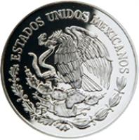 obverse of 10 Pesos - México - Silver Proof Issue (2004) coin with KM# 747 from Mexico. Inscription: ESTADOS UNIDOS MEXICANOS