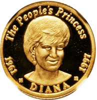 Zambia coin 1000 Kwacha - Death of Princess Diana (1997) reverse reverse of 1000 Kwacha - Death of Princess Diana (1997) coin from Zambia. Inscription: The People's Princess 1961 · DIANA · 1997