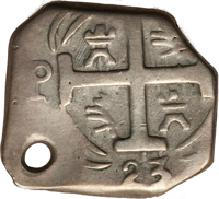 Honduras coin 2 Reales (1823 - 1824) reverse reverse of 2 Reales (1823 - 1824) coin with KM# 15 from Honduras. Inscription: 2 PY 23