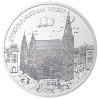 Austria coin 10 Euro - Stephansdom Wien (2015) reverse reverse of 10 Euro - Stephansdom Wien (2015) coin with KM# 3243a from Austria. Inscription: STEPHANDSDOM WIEN