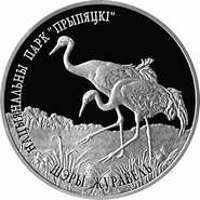 Belarus coin 20 Roubles - Belarusian National Parks and Nature Reserves - Prypiatsky National Park. Common Crane (2004) reverse reverse of 20 Roubles - Belarusian National Parks and Nature Reserves - Prypiatsky National Park. Common Crane (2004) coin with KM# 73 from Belarus. Inscription: НАЦЫЯНАЛЬНЫ ПАРК