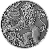 reverse of 1 Rouble - Zodiac Series - Leo (2015) coin with KM# 548 from Belarus. Inscription: LEO