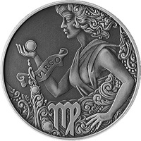 reverse of 1 Rouble - Zodiac Series - Virgo (2015) coin with KM# 490 from Belarus. Inscription: VIRGO