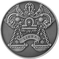 reverse of 1 Rouble - Zodiac Series - Libra (2015) coin with KM# 544 from Belarus. Inscription: LIBRA