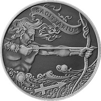Belarus coin 1 Rouble - Zodiac Series - Sagittarius (2015) reverse reverse of 1 Rouble - Zodiac Series - Sagittarius (2015) coin with KM# 546 from Belarus. Inscription: SAGITTARIUS