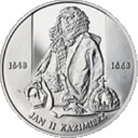 Poland coin 10 Złotych - Jan II Kazimierz (1648 - 1668) (2000) reverse reverse of 10 Złotych - Jan II Kazimierz (1648 - 1668) (2000) coin with Y# 400 from Poland. Inscription: 1648 1668 JAN II KAZIMIERZ