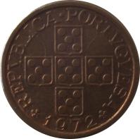 Portugal coin 20 Centavos (1969 - 1974) obverse obverse of 20 Centavos (1969 - 1974) coin with KM# 595 from Portugal. Inscription: REPUBLICA PORTUGUESA 1970