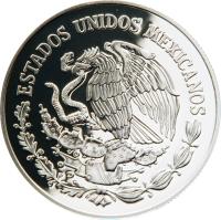 obverse of 20 Pesos - Don Quijote de la Mancha (2005) coin with KM# 704 from Mexico. Inscription: ESTADOS UNIDOS MEXICANO