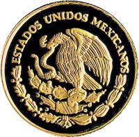 obverse of 1/20 Onza - Gold Bullion (1999) coin with KM# 642 from Mexico. Inscription: ESTADOS UNIDOS MEXICANOS