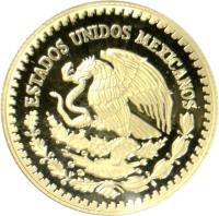Mexico coin 1/2 Onza - Libertad Gold Bullion (2000 - 2009) obverse obverse of 1/2 Onza - Libertad Gold Bullion (2000 - 2009) coin with KM# 674 from Mexico. Inscription: ESTADOS UNIDOS MEXICANOS