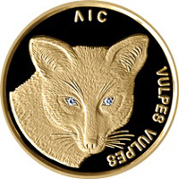 Belarus coin 50 Roubles - Protection of the Environment - Fox (2002) reverse reverse of 50 Roubles - Protection of the Environment - Fox (2002) coin with KM# 121 from Belarus. Inscription: ЛIС VULPES VULPES