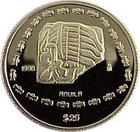 Mexico coin 25 Pesos / 1/4 Onza - Águila (1998) reverse reverse of 25 Pesos / 1/4 Onza - Águila (1998) coin with KM# 667 from Mexico. Inscription: 1998 Mo AGUILA $25