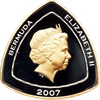 Bermuda coin 3 Dollars - Elizabeth II - Shipwreck Series - San Pedro (2007) obverse obverse of 3 Dollars - Elizabeth II - Shipwreck Series - San Pedro (2007) coin with KM# 168 from Bermuda. Inscription: BERMUDA ELIZABETH II IRB 2007