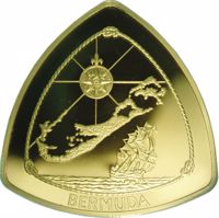 reverse of 180 Dollars - Elizabeth II - Bermuda Triangle (1996) coin with KM# 98 from Bermuda. Inscription: BERMUDA