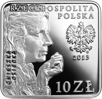Poland coin 10 Złotych - Agnieszka Osiecka (2013) obverse obverse of 10 Złotych - Agnieszka Osiecka (2013) coin with Y# 885 from Poland. Inscription: RZECZPOSPOLITA POLSKA mw 2013 10 ZŁ AGNIESZKA OSIECKA