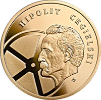 Poland coin 200 Złotych - 200th Anniversary of the Birth of Hipolit Cegielski (2013) reverse reverse of 200 Złotych - 200th Anniversary of the Birth of Hipolit Cegielski (2013) coin with Y# 882 from Poland. Inscription: HIPOLIT CEGIELSKI SM
