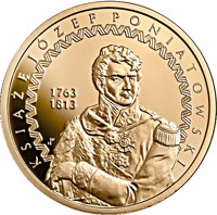 Poland coin 200 Złotych - 200th Anniversary of the Death of Prince Józef Poniatowski (2013) reverse reverse of 200 Złotych - 200th Anniversary of the Death of Prince Józef Poniatowski (2013) coin with Y# 875 from Poland. Inscription: KSIĄŻĘ JÓZEF PONIATOWSKI 1763 - 1813