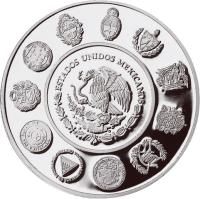 obverse of 5 Pesos - Juego de pelota (2008) coin with KM# 805 from Mexico. Inscription: ESTADOS UNIDOS MEXICANOS