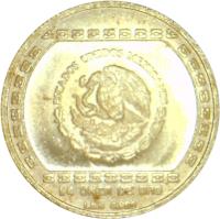 obverse of 25 Nuevo Pesos / 1/4 Onza - Hacha ceremonial (1993) coin with KM# 585 from Mexico. Inscription: ESTADOS UNIDOS MEXICANOS 1/4 ONZA DE ORO LEY 0.999
