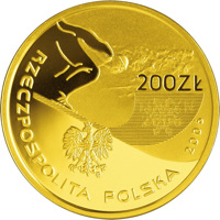 Poland coin 200 Złotych - XXth Olympic Winter Games - Turin 2006 (2006) obverse obverse of 200 Złotych - XXth Olympic Winter Games - Turin 2006 (2006) coin from Poland. Inscription: RZECZPOSPOLITA POLSKA 2006 200 ZŁ mw