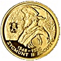 Poland coin 100 Złotych - Polish Kings and Princes - Zygmunt II August (1548 - 1572) (1999) reverse reverse of 100 Złotych - Polish Kings and Princes - Zygmunt II August (1548 - 1572) (1999) coin from Poland. Inscription: 1548 - 1572 ZYGMUNT II AUGUST