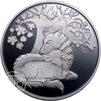 Israel coin 2 New Sheqalim - Biblical art coin series: Wolf with the Lamb (2007) reverse reverse of 2 New Sheqalim - Biblical art coin series: Wolf with the Lamb (2007) coin with KM# 430 from Israel.