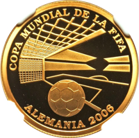 Paraguay coin 1500 Guaraníes - FIFA World Football Championship - Germany 2006 (2004) reverse reverse of 1500 Guaraníes - FIFA World Football Championship - Germany 2006 (2004) coin with KM# 203 from Paraguay. Inscription: COPA MUNDIAL DE LA FIFA ALEMANIA 2006