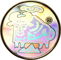 Canada coin 150 Dollars - Elizabeth II - Year of the Ox (2009) reverse reverse of 150 Dollars - Elizabeth II - Year of the Ox (2009) coin with KM# 867 from Canada. Inscription: HC