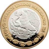 Mexico coin 100 Pesos - 1806 British Guiana counterstamped coin (2014) obverse obverse of 100 Pesos - 1806 British Guiana counterstamped coin (2014) coin with KM# 980 from Mexico. Inscription: ESTADOS UNIDOS MEXICANOS