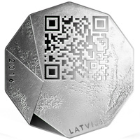 obverse of 5 Euro - National Entrepreneur (2016) coin with KM# 182 from Latvia. Inscription: 2016 LATVIJA