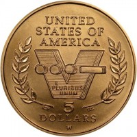 KM# 245 UNITED STATES OF AMERICAE PLURIBUS UNUM5DOLLARSW.