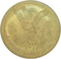 reverse of 1 Onza - Libertad Gold Bullion (1991 - 1994) coin with KM# 592 from Mexico. Inscription: 1 ONZA ORO PURO Mo 1994 MEXICO LEY .999