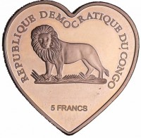 REPUBLIQUE DEMOCRATIQUE DU CONGO5 FRANCS.