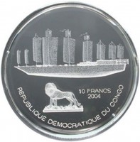 10 FRANCS2004REPUBLIQUE DEMOCRATIQUE DU CONGO.