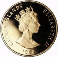 Cayman Islands coin 100 Dollars - Elizabeth II - 500th anniversary of the discovery of America by Christopher Columbus (1988) obverse obverse of 100 Dollars - Elizabeth II - 500th anniversary of the discovery of America by Christopher Columbus (1988) coin with KM# 97 from Cayman Islands. Inscription: CAYMAN ISLANDS ELIZABETH II 1988