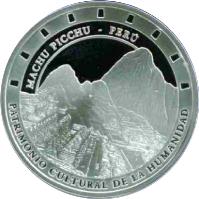 Peru coin 1 Nuevo Sol - Machu Pichu (2005) obverse obverse of 1 Nuevo Sol - Machu Pichu (2005) coin with KM# 339 from Peru. Inscription: MACHU PICHU - PERÚ PATRIMONIO CULTURAL DE LA HUMANIDAD