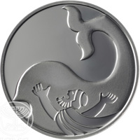 Israel coin 2 New Sheqalim - Biblical art coin series: Jonah in the Whale (2010) reverse reverse of 2 New Sheqalim - Biblical art coin series: Jonah in the Whale (2010) coin with KM# 476 from Israel.