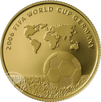 Israel coin 5 New Sheqalim - 2006 FIFA World Cup Germany (2004) reverse reverse of 5 New Sheqalim - 2006 FIFA World Cup Germany (2004) coin with KM# 408 from Israel. Inscription: 2006 FIFA WORLD CUP GERMANY