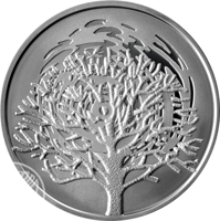 Israel coin 1 New Sheqel - Biblical art coin series: The Burning Bush (2004) reverse reverse of 1 New Sheqel - Biblical art coin series: The Burning Bush (2004) coin with KM# 386 from Israel.