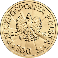 Poland coin 100 Złotych - Józef Haller (2016) obverse obverse of 100 Złotych - Józef Haller (2016) coin with Y# 965 from Poland. Inscription: RZECZPOSPOLITA POLSKA ♦ 100ZŁ ♦ 2016 mw