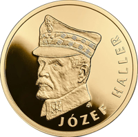 Poland coin 100 Złotych - Józef Haller (2016) reverse reverse of 100 Złotych - Józef Haller (2016) coin with Y# 965 from Poland. Inscription: JÓZEF HALLER SM