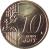 reverse of 10 Euro Cent (2015 - 2018) coin with KM# 208 from Lithuania. Inscription: 10 EURO CENT LL