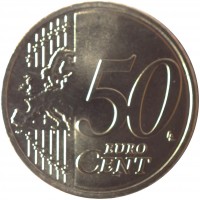 Lithuania coin 50 Euro Cent (2015 - 2018) reverse reverse of 50 Euro Cent (2015 - 2018) coin with KM# 210 from Lithuania. Inscription: 50 EURO CENT LL