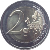 Lithuania coin 2 Euro (2015 - 2018) reverse reverse of 2 Euro (2015 - 2018) coin with KM# 212 from Lithuania. Inscription: 2 EURO