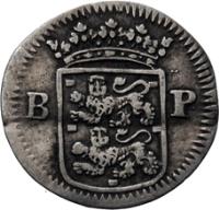 Dutch Republic coin 1 Stuiver (1676 - 1677) obverse obverse of 1 Stuiver (1676 - 1677) coin with KM# 71 from Dutch Republic. Inscription: B P