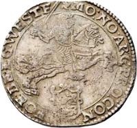 Dutch Republic coin 1 Ducaton (1659 - 1674) reverse reverse of 1 Ducaton (1659 - 1674) coin with KM# 46.1 from Dutch Republic. Inscription: MO NO ARG PRO CON - FOE BELG WESTF