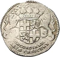 Dutch Republic coin 30 Stuiver (1685 - 1692) obverse obverse of 30 Stuiver (1685 - 1692) coin with KM# 73 from Dutch Republic. Inscription: CONCORDIA RES PARVӔ CRESCUNT