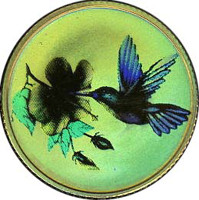 reverse of 2500 Dobras - Hummingbird hologram (1998) coin with KM# 83 from São Tomé and Príncipe.