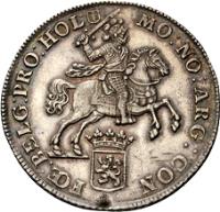 Dutch Republic coin 1 Ducaton (1734 - 1756) reverse reverse of 1 Ducaton (1734 - 1756) coin with KM# 90.1 from Dutch Republic. Inscription: MO NO ARG CON - FŒ BELG PRO HOL